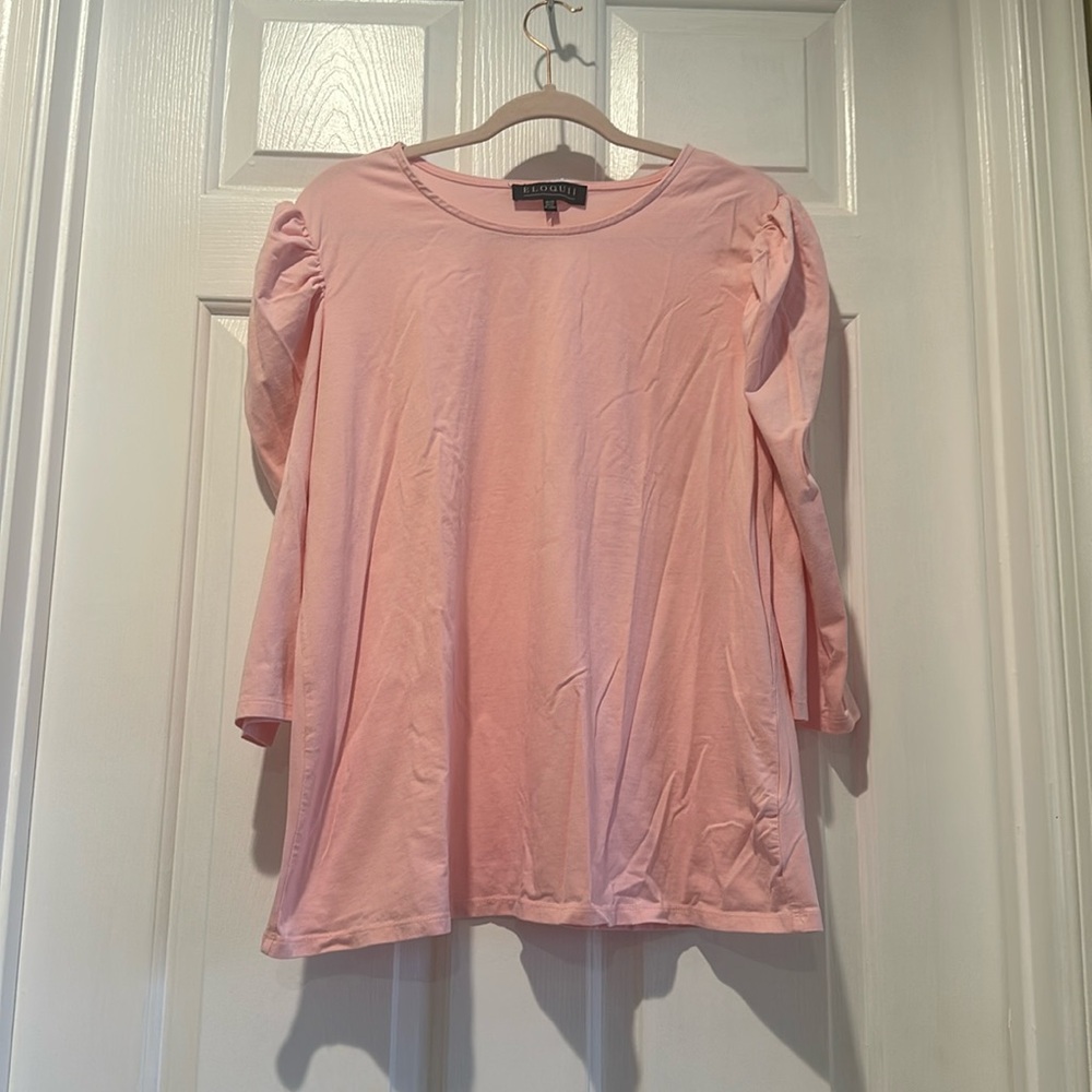 Eloquii Pink long sleeve shirt 18/20